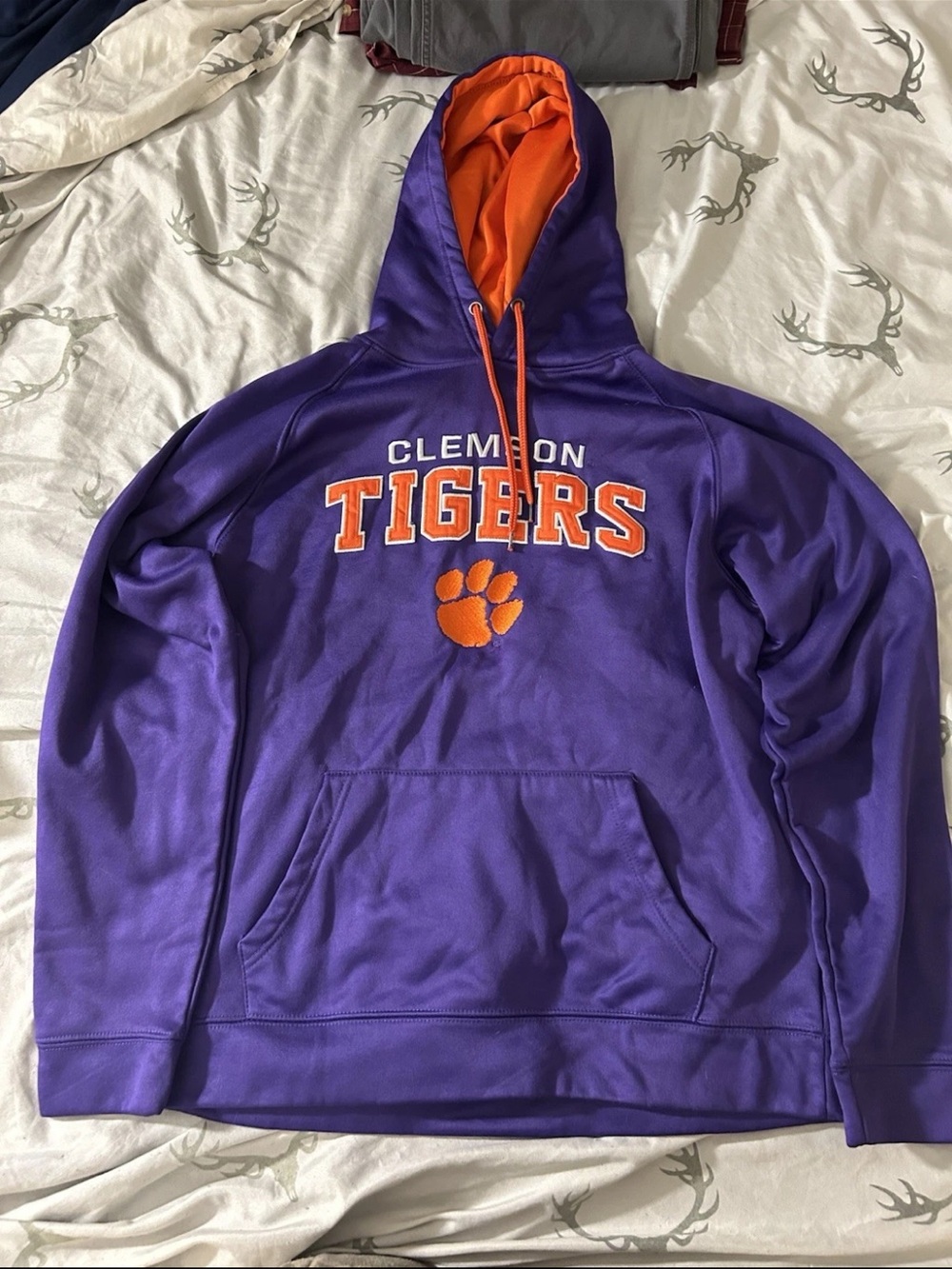 Colosseum Purple and Orange Clemson Tigers Pullover Hoodie